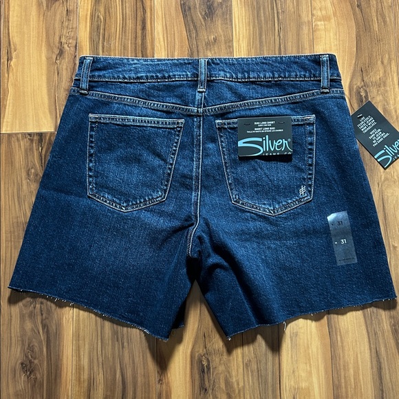 NEW Silver Suki Long Jean Shorts - Picture 7 of 8